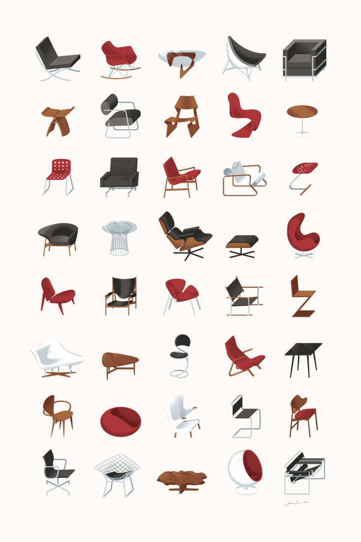 Flickr Photo Download: Mid-Century Modern Furniture Poster