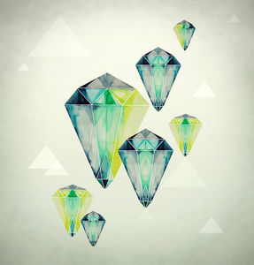 Watercolor Crystals by Eika Dopludo