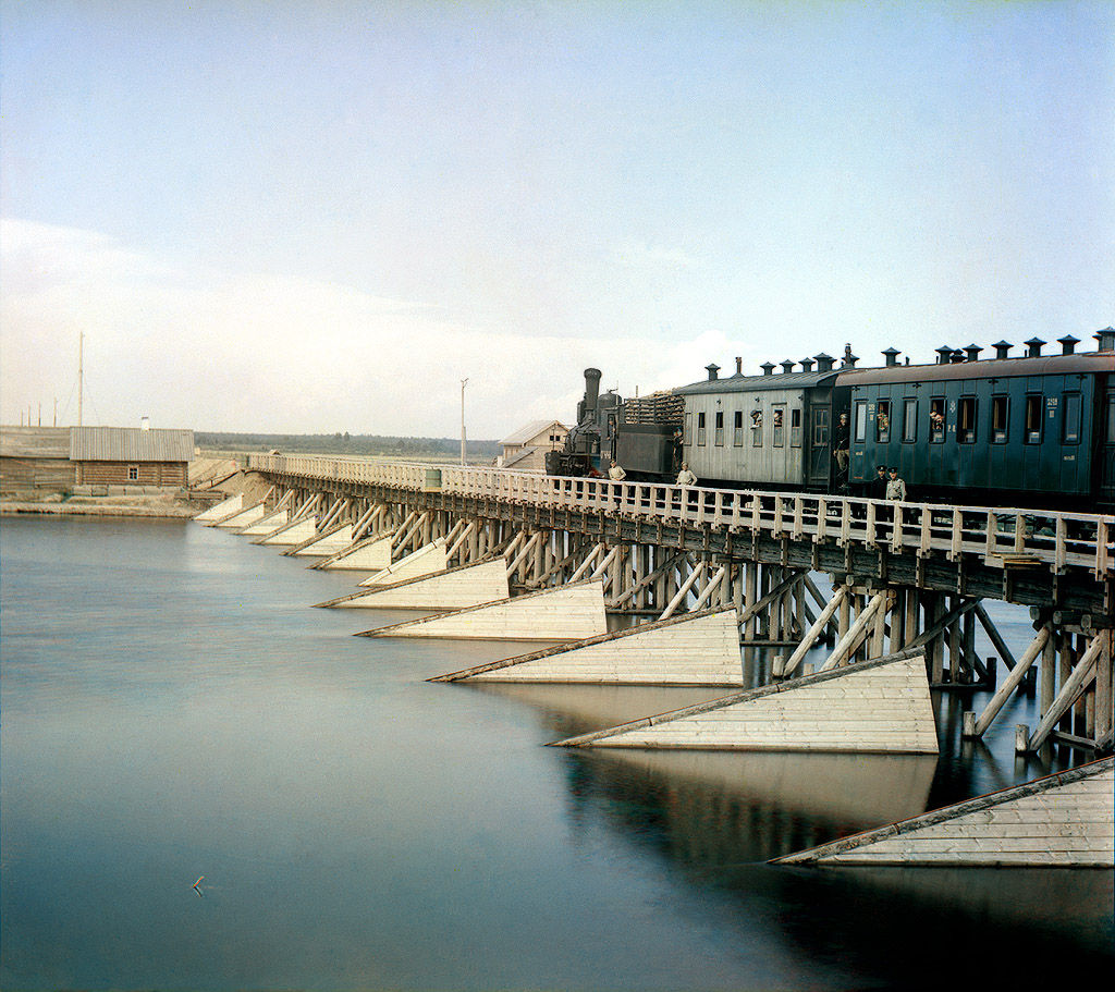 Flickr Photo Download: The railroad bridge over the river Shuya, 1915