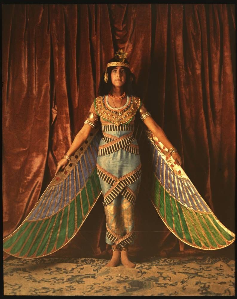 Flickr Photo Download: Dancer wearing Egyptian-look costume with wings reaching to the floor