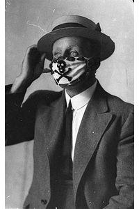 Flickr Photo Download: Compulsory mask, brought in to combat the flu epidemic after the World War, 1918-1919   Sam Hood