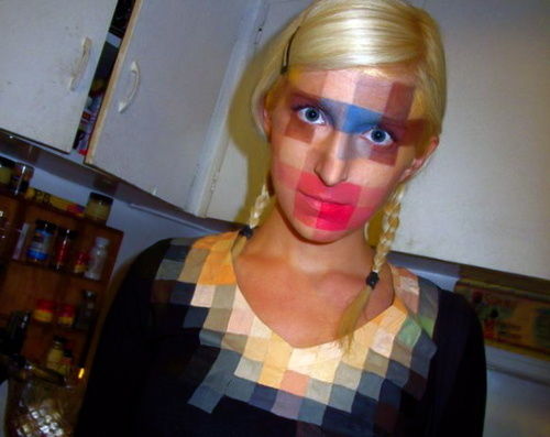 The 8-Bit Low-Res Make-Up Is High-Res Clever - Pixelface - Gizmodo
