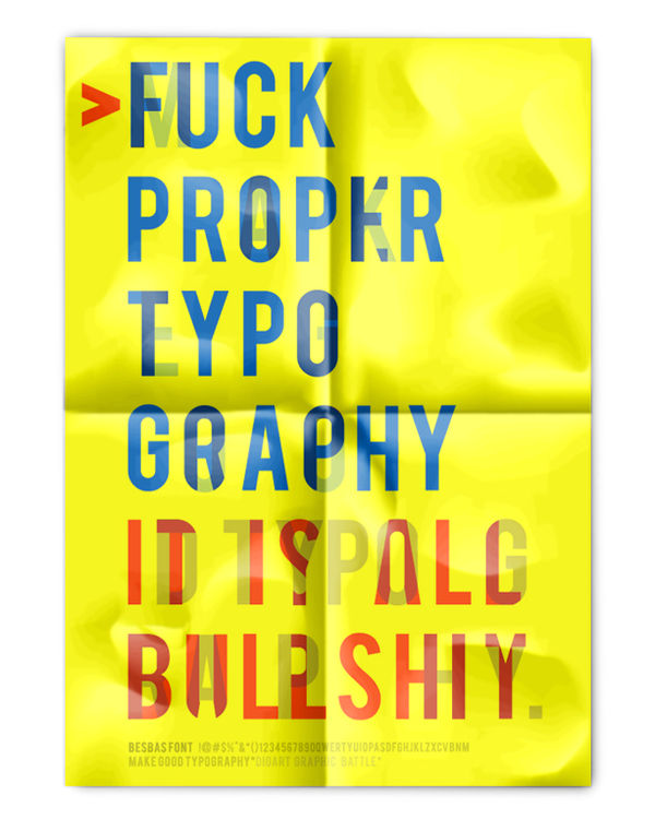 Make good typography on the Behance Network
