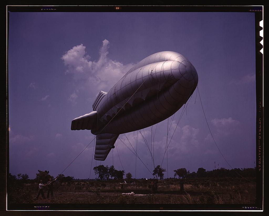 Flickr Photo Download: Parris Island, S.C., barrage balloon (LOC)