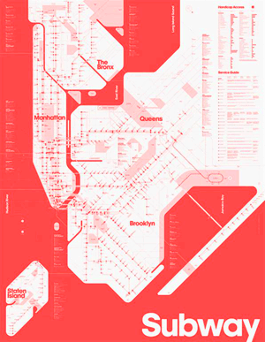 One Color Subway Map « Thinking for a Living