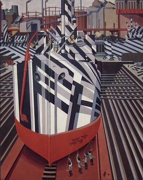 Flickr Photo Download: Edward Wadsworth, Dazzle-ships in Drydock at Liverpool, 1919