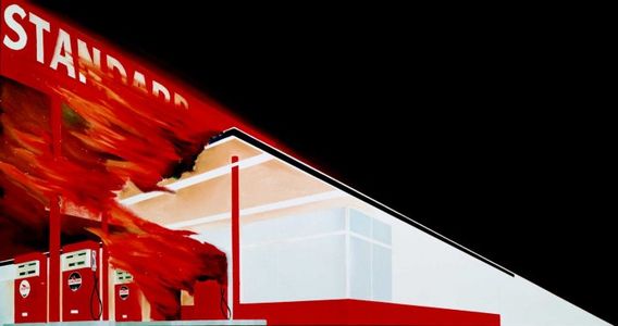 Flickr Photo Download: Ed Ruscha, Burning Gas Station, 1966
