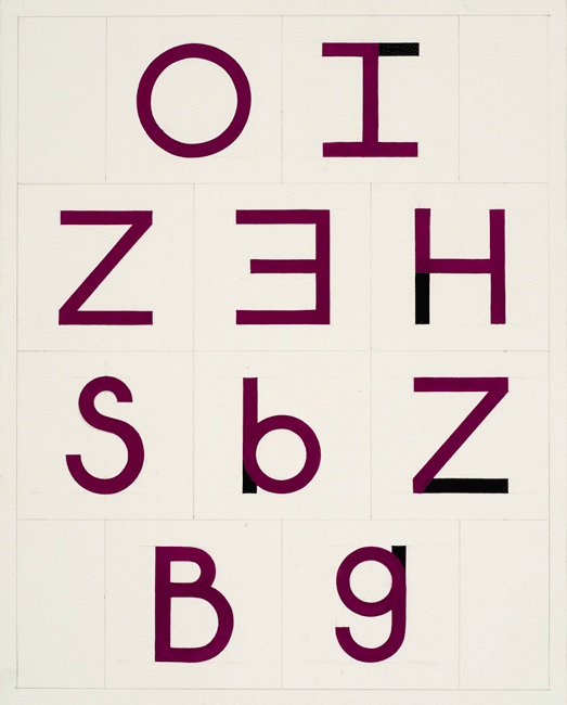 Tauba Auerbach, Letters as Numbers II, 2008