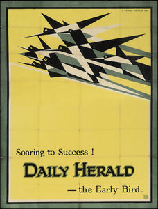 Toutes les tailles | Soaring To Success! The Daily Herald - the Early Bird by E McKnight Kauffer, 1918 | Flickr : partage de photos !