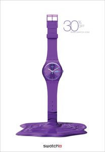 "Purple" Print ads for Swatch Watch by Publicis