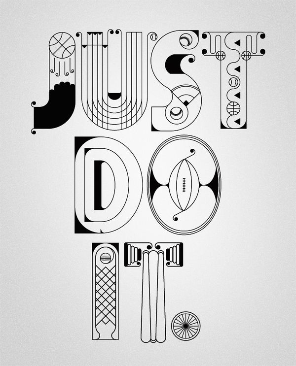 NIKE x Type illustrations 2010 on the Behance Network