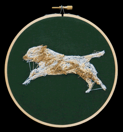 An Animated Embroidered Dog | Colossal