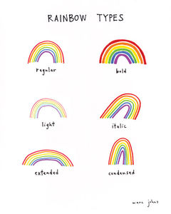 Marc Johns: rainbow types