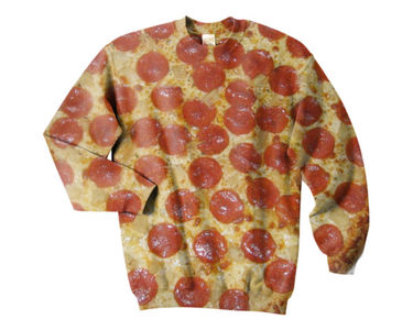 Photorealistic Pepperoni Pizza Sweater | Foodbeast