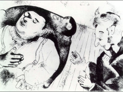 Chagall, Marc 1887-1985 - 1923c. Tchitchikov and Sobakevich After Dinner Tretyakov Gallery, Moscow, Russia  Flickr : partage de photos 