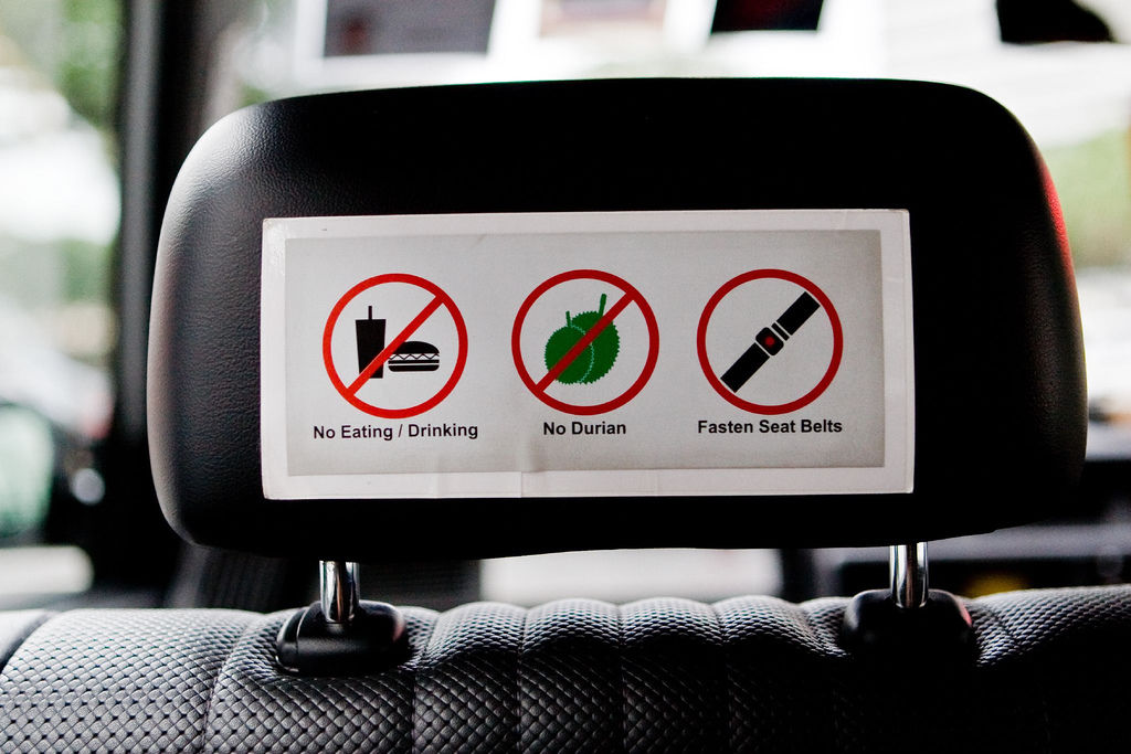Flickr Photo Download: Singapore Cab: NO DURIAN!