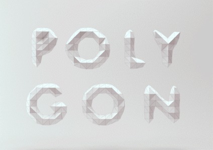 Low Poly Font on Behance