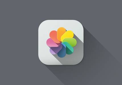 Long shadow love: iOS 7 icons redesign on Behance