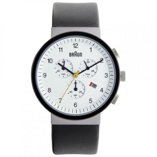 Braun Watch black leather BN0035WHSLBKG | Buy Mens Braun Watch BN0035WHSLBKG UK