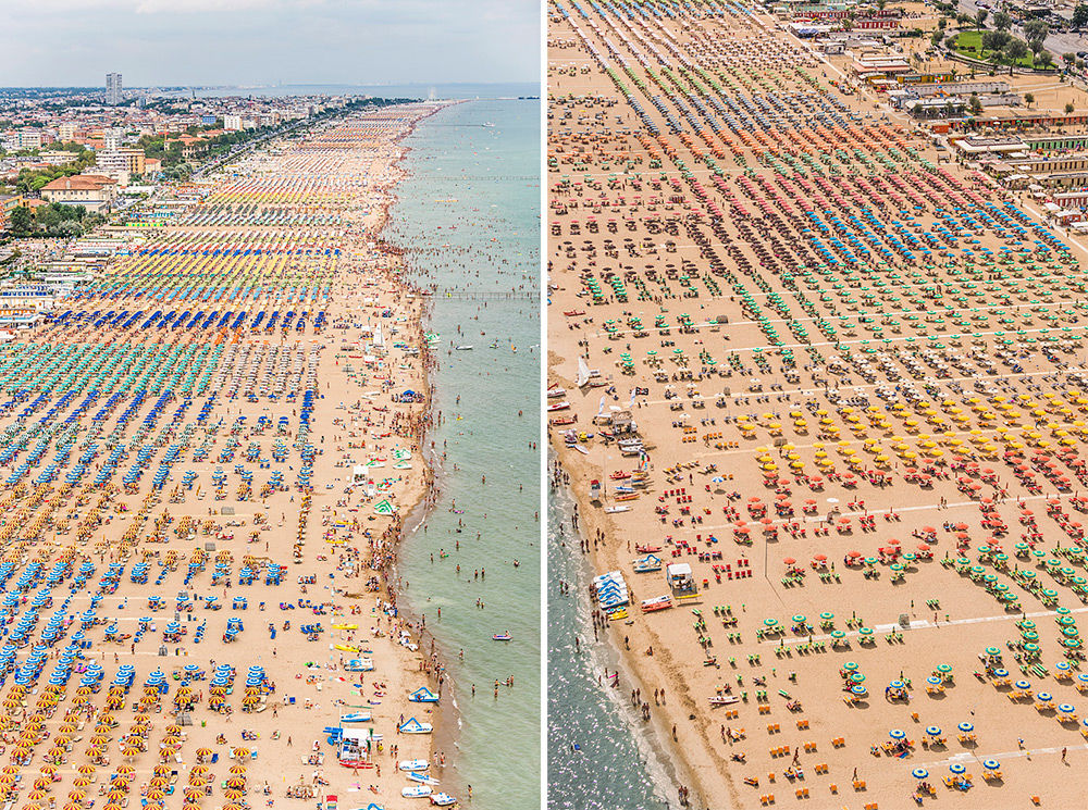 Aerial Adria: An Italian Beach Resort Photographed from Above by Bernhard Lang