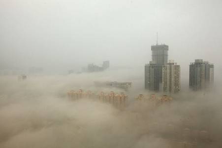 Buildings In Beijing Surrounded By Smog