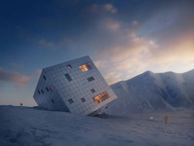 Architecture / 0-Stunning Cube Hut Project by lAtelier 8000