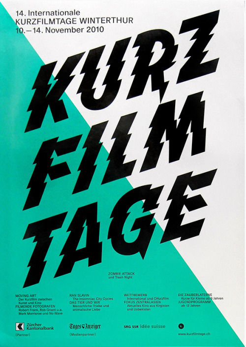 Typeverything.com
 Kurz Film Tage poster... -