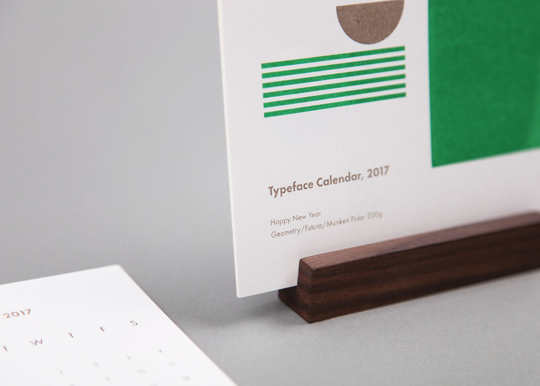 Typeface Calendar, 2017 on Behance