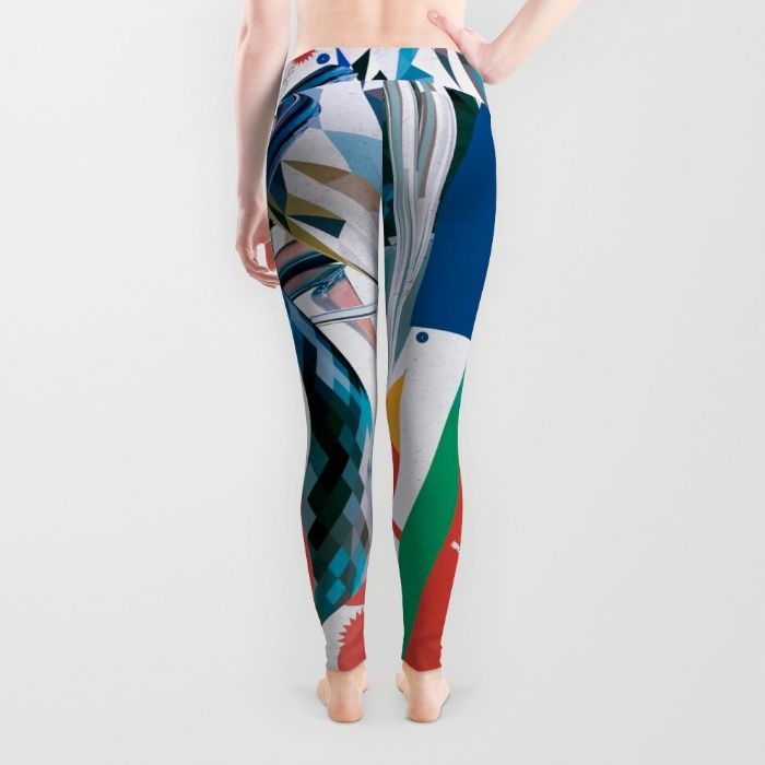 The Red & Blue Overlords Leggings by Michael Paul Young  Society6