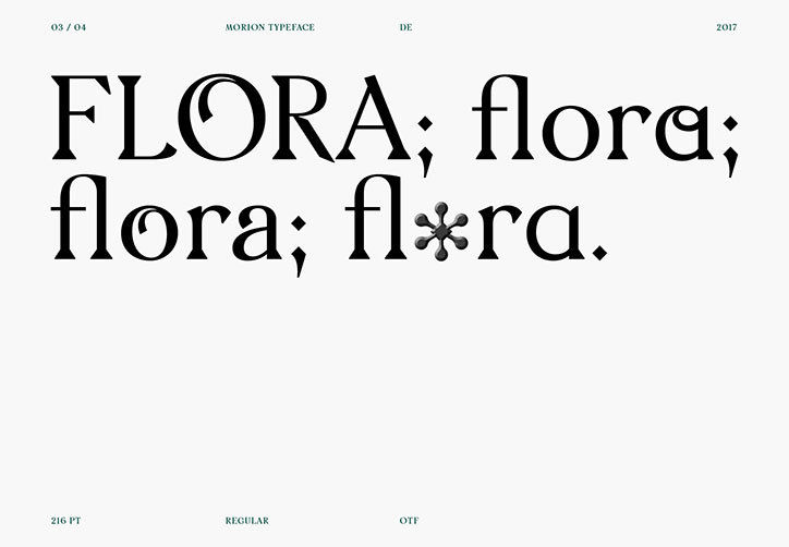 It's Nice That  After three years of work, The Designers Foundry releases the final version of its Morion typeface