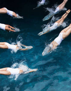 The Swimmers by Emma Hartvig, diving in.